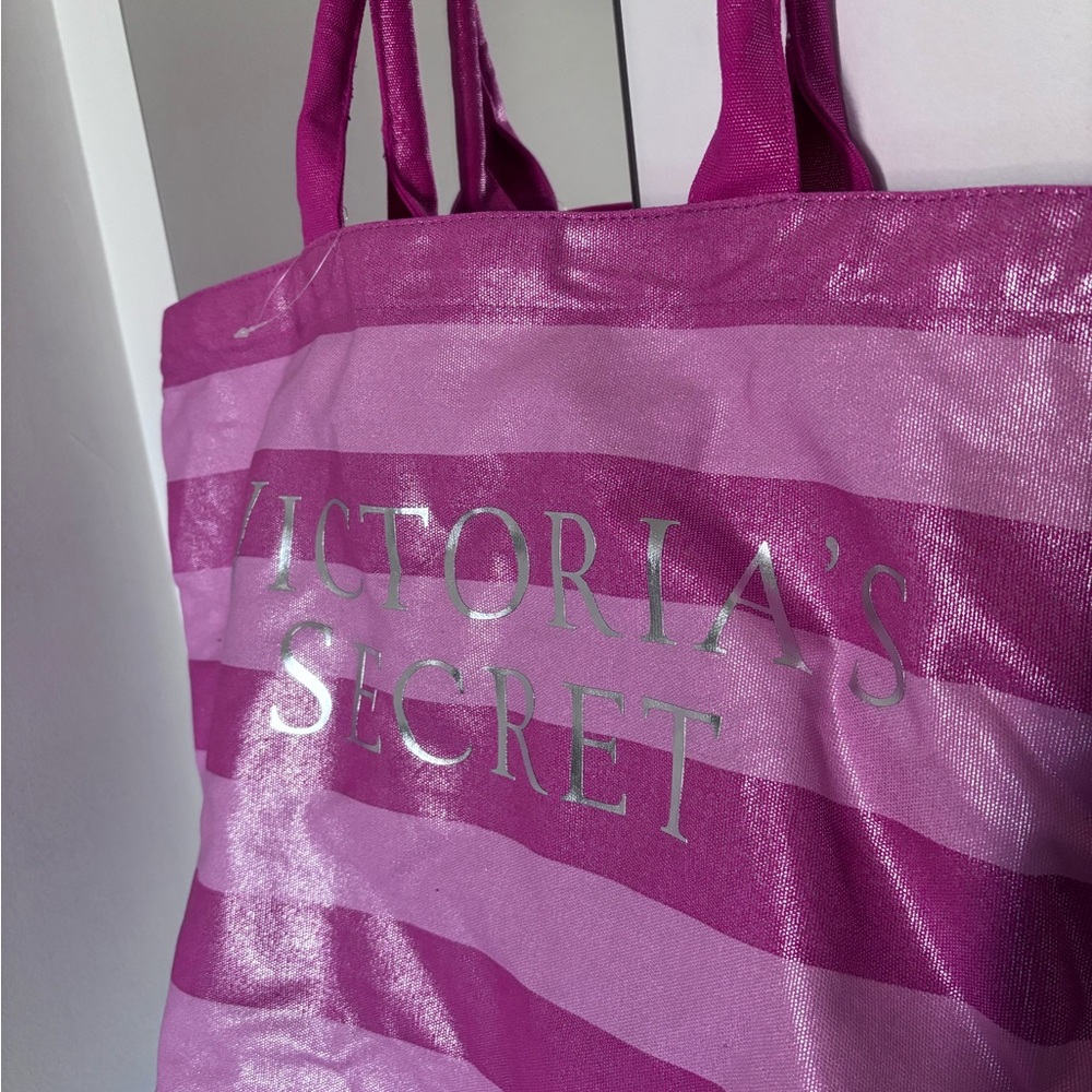 Victoria's Secret Pink Striped Tote Bag - Description!